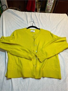 OLD NAVY  Women's Yellow Button-Front Sweater size Large